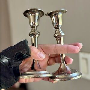 Elegant Silver Candle Holders with Timeless Design
